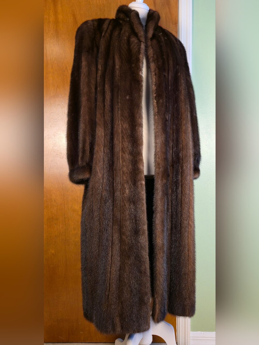 Vintage Denmark Beautiful Mink Fur Coat Holland Women's Medium